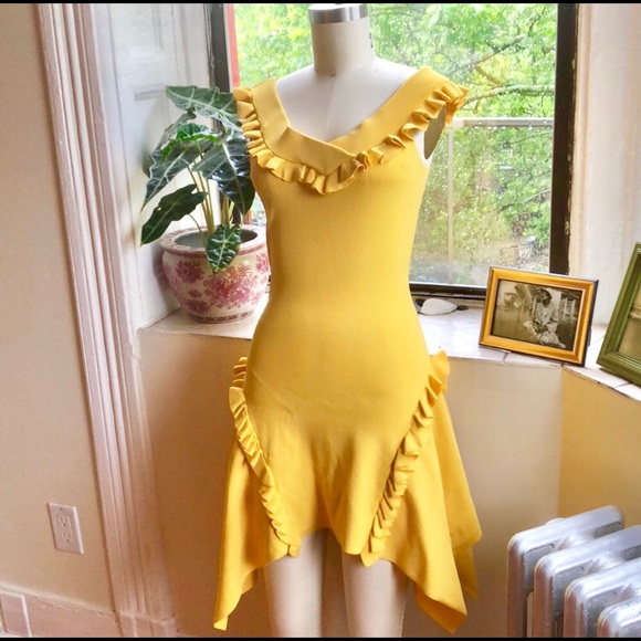 Yellow Ruffle C/MEO Collective Dress - Picture 3 of 9